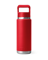 Rambler 26oz Bottle with Straw Cap in Rescue Red