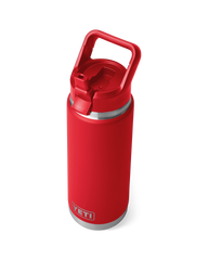 Rambler 26oz Bottle with Straw Cap in Rescue Red