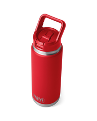 Rambler 26oz Bottle with Straw Cap in Rescue Red