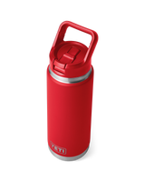 Rambler 26oz Bottle with Straw Cap in Rescue Red