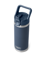 Rambler 18oz Straw Bottle in Navy