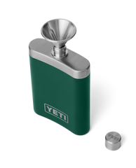 The Yeti Rambler Flask in Black Forest Green
