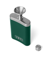 The Yeti Rambler Flask in Black Forest Green