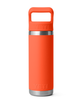 Rambler 18oz Straw Bottle in Papaya