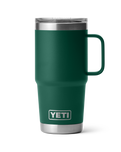 The Yeti Rambler 20oz Travel Mug in Black Forest Green