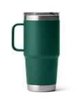 The Yeti Rambler 20oz Travel Mug in Black Forest Green