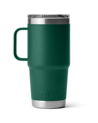 The Yeti Rambler 20oz Travel Mug in Black Forest Green