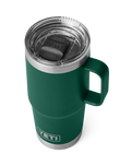 The Yeti Rambler 20oz Travel Mug in Black Forest Green