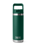 The Yeti Rambler 18oz Straw Bottle in Black Forest Green