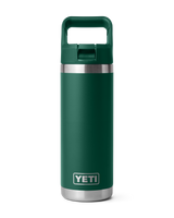 The Yeti Rambler 18oz Straw Bottle in Black Forest Green