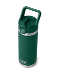 The Yeti Rambler 18oz Straw Bottle in Black Forest Green