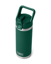 The Yeti Rambler 18oz Straw Bottle in Black Forest Green