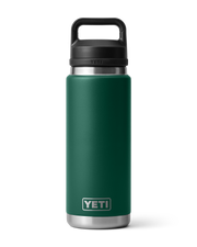 The Yeti Rambler 26oz Bottle with Chug Cap in Black Forest Green