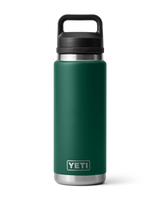 The Yeti Rambler 26oz Bottle with Chug Cap in Black Forest Green