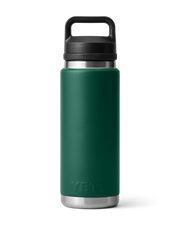 The Yeti Rambler 26oz Bottle with Chug Cap in Black Forest Green