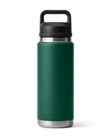 The Yeti Rambler 26oz Bottle with Chug Cap in Black Forest Green