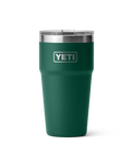 The Yeti Rambler 20oz Stackable Cup in Black Forest Green