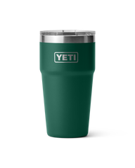 The Yeti Rambler 20oz Stackable Cup in Black Forest Green