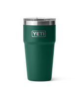 The Yeti Rambler 20oz Stackable Cup in Black Forest Green