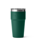 The Yeti Rambler 20oz Stackable Cup in Black Forest Green
