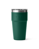 The Yeti Rambler 20oz Stackable Cup in Black Forest Green