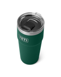 The Yeti Rambler 20oz Stackable Cup in Black Forest Green