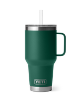The Yeti Rambler 35oz Straw Mug in Black Forest Green