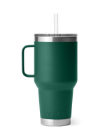 The Yeti Rambler 35oz Straw Mug in Black Forest Green