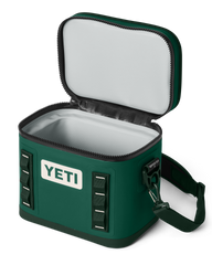 The Yeti Hopper Flip 8 Soft Cooler in Black Forest Green