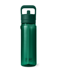 Yonder 750ml Bottle With Straw Cap in Black Forest Green