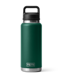 The Yeti Rambler 36oz Bottle with Chug Cap in Black Forest Green