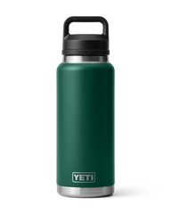The Yeti Rambler 36oz Bottle with Chug Cap in Black Forest Green