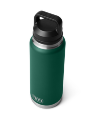 The Yeti Rambler 36oz Bottle with Chug Cap in Black Forest Green