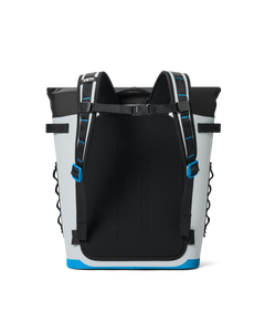 Hopper M20 Soft Backpack Cooler in Fog Grey & Blue