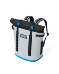 Hopper M20 Soft Backpack Cooler in Fog Grey & Blue