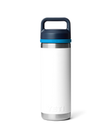 Rambler 18oz Bottle with Chug Cap in White & Blue