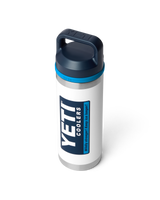 Rambler 18oz Bottle with Chug Cap in White & Blue