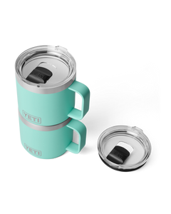 The Yeti Rambler 14oz Stackable Mug with DuraSip™ Ceramic Lining in Seafoam