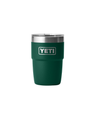 Rambler 8oz Stackable Tumbler with DuraSip™ Ceramic Lining in Black Forest Green