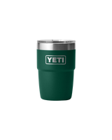 Rambler 8oz Stackable Tumbler with DuraSip™ Ceramic Lining in Black Forest Green