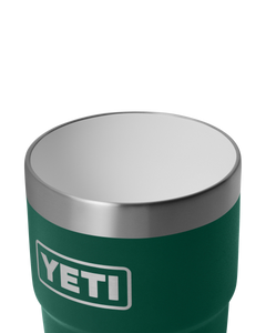 Rambler 8oz Stackable Tumbler with DuraSip™ Ceramic Lining in Black Forest Green