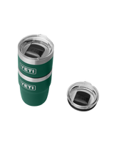 Rambler 8oz Stackable Tumbler with DuraSip™ Ceramic Lining in Black Forest Green