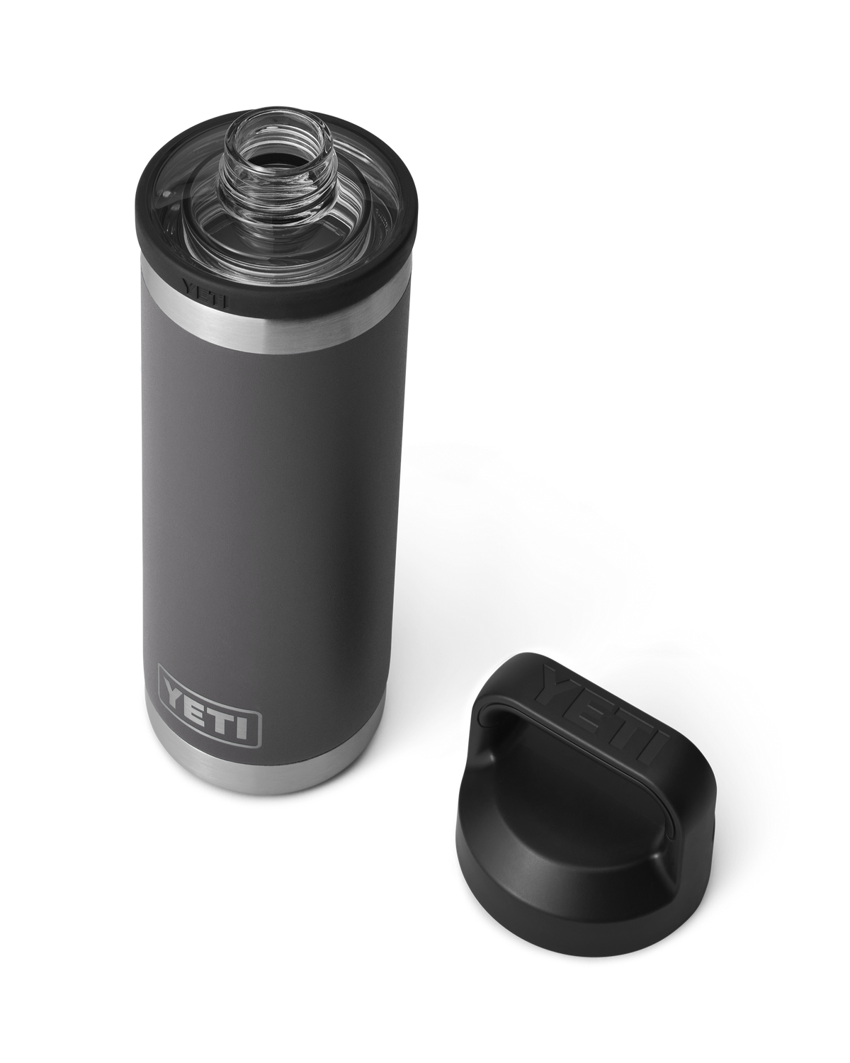 The Yeti Rambler 18oz Bottle with Chug Cap in Charcoal