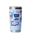 The Yeti Rambler 20oz Tumbler in Summer Graphic Big Sky Bue