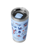 The Yeti Rambler 20oz Tumbler in Summer Graphic Big Sky Bue