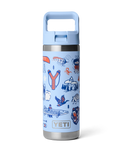 Rambler 18oz Bottle with Straw Cap in Big Sky Summer Camp