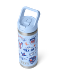 Rambler 18oz Bottle with Straw Cap in Big Sky Summer Camp