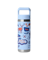 The Yeti Rambler 18oz Bottle with Straw Cap in Big Sky Summer Camp