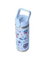 The Yeti Rambler 18oz Bottle with Straw Cap in Big Sky Summer Camp