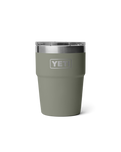 The Yeti Rambler 16oz Stackable Cup in Pampa Green